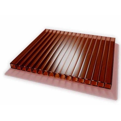 Сотовый поликарбонат 2,1м x 6м x 6мм Коричневый Woggel