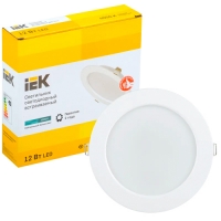 Светильник LED ДВО 1613 белый круг 12Вт 4000К IP20 IEK арт.LDVO0-1613-12-4000-K01