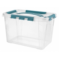 Ящик для хранения универ. с замками и ручкой 'grand box', 290х190х180мм, 6,65л (голубой) арт.4332002
