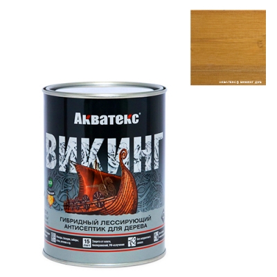 Акватекс ВИКИНГ (гибридный лессирующий антисептик для дерева) 0,75 л (дуб) (80252) Акватекс ВИКИНГ (гибридный лессирующий антисептик для дерева) 0,75 л (дуб) (80252)