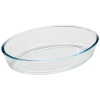 Форма для запекания из боросил стекла 4 л, овальной формы без ручек, серия Cristallino, тм Mallony а