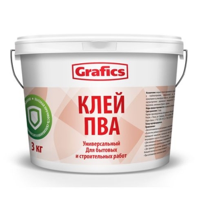 Клей ПВА строительный Grafics 10кг.