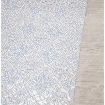 015 whitegrey Клеенка ПВХ в рулоне LACE (Муза) 1,32*22 м