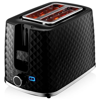 2101BR-BK Тостер BRAYER, 930 Вт, 7 реж, автодогр, размор, отмена, автоотключ,2 тоста одновр, съем.