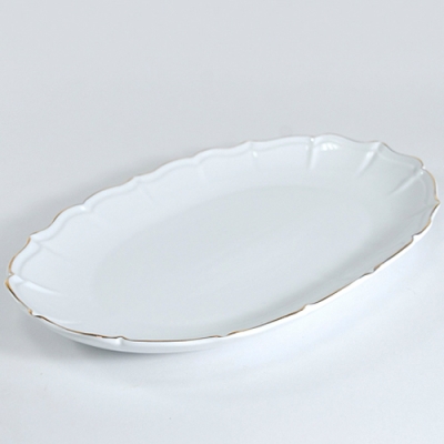 90077-402S Блюдо сервировочное для подачи керамика 33,5х22х4 LR (х12) "MAYER & BOCH"