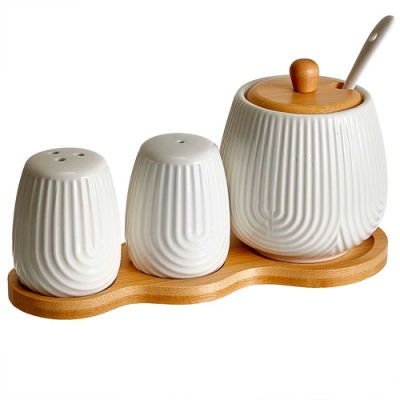 AK5-0013 Набор для специй с сахарницей (300 мл) на бамбуковой подставке (24) AK5-0013 Набор для специй с сахарницей (300 мл) на бамбуковой подставке (24)