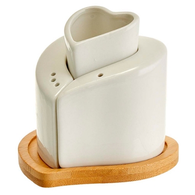 AK5-0028 Набор для специй 3 предмета на бамбуковой подставке (36)