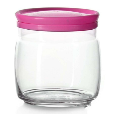 Банка ЧЕШНИ 3 шт. 500 мл с розовой пласт.крышками арт.43003B