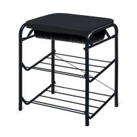 Банкетка (440х330х516) с мягким сиденьем винилискожа и ящиком черный/матовый черный БП1-1/Ч Банкетка (440х330х516) с мягким сиденьем винилискожа и ящиком черный/матовый черный БП1-1/Ч