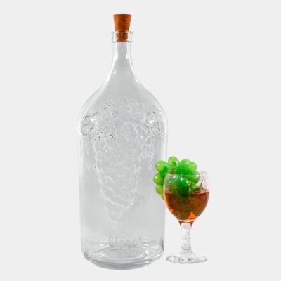 Бутыль Винная 3л. прозрачная с пробкой (82-034-КП20)