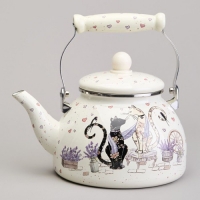 Чайник agness эмалированный серия "Lavander cats", 2,6 л 943-073
