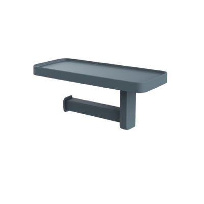 Держатель для туалетной бумаги с полочкой (серый) Держатель для туалетной бумаги с полочкой (серый)