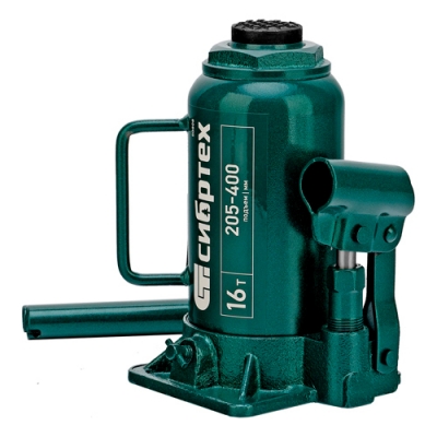 Домкрат гидравлический бутылочный, 16 т, 205-400 мм// Сибртех арт.50808