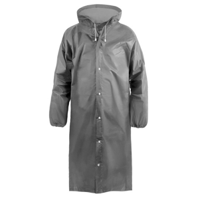 Дождевик-плащ EVA, серый, на кнопках, рукава на резинках, 110 мк, Komfi/50 EVA12GR