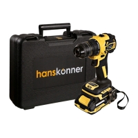 Дрель-шуруповерт аккумуляторная Hanskonner HCD2065C б/щ 18В, 60Нм, пл.патрон, 2х2Ач,кейс