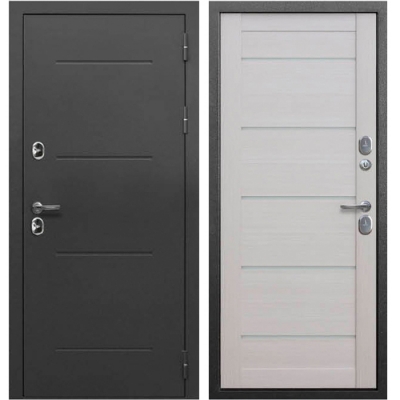 Дверь металлическая климатическая Ferroni Isoterma 11 см Серебро Лиственница бежевая Царга 960правая