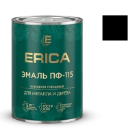 Эмаль ПФ-115 ERICA глянцевая черная 0,8 кг