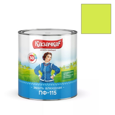Эмаль ПФ-115 лимон 2,8 кг. "КАЗАЧКА"