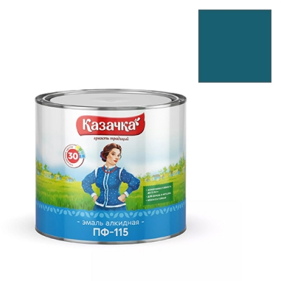 Эмаль ПФ-115 морская волна 1,9 кг. "КАЗАЧКА"