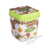 Емкость "Плетенка" (соль) 1,2л с ложкой (уп.12) М4832 г.Октябрьский