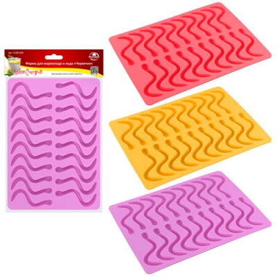 Форма для мармелада и льда "Червячки" VL80-339