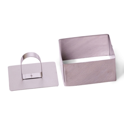 Форма для выкладки/вырубки квадратная 8*8*4.5см из нержавеющей стали (7770)