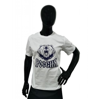 Футболка мужская Доброшвейкин Патриот белая Медведь р.50