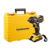 Гайковерт ударный б/щ Hanskonner HCD18350S 18В, Unibattery,350Нм,1/2",3скор,2x2.4Ач,кейс