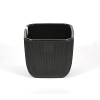 Горшок цветочный VipSet Фабио 4,7л черный с дренажной системой (AMF-4,7-11)