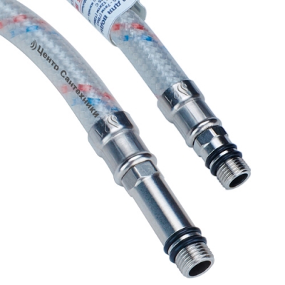 Г/подводка ЦС НЕЙЛОН для смесителей (штуцер 106/100мм) 1/2хМ10 L-80см , пара (пакет) Г/подводка ЦС НЕЙЛОН для смесителей (штуцер 106/100мм) 1/2хМ10 L-80см , пара (пакет)