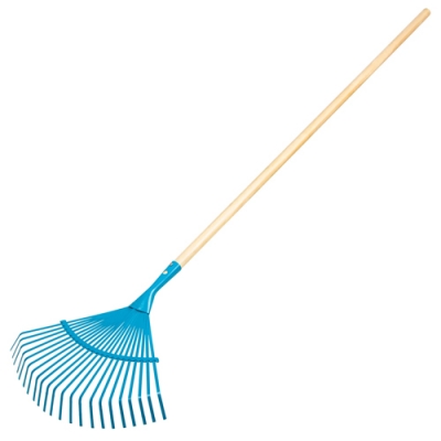 Грабли веерные стальные, 430х1550 мм, 22 плоских зуба, лакированный черенок, LUXE// Palisad арт.6178