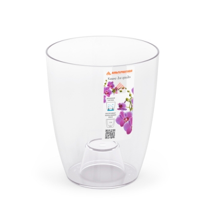 Кашпо для орхидеи 1,4л (диам.130мм) (прозрачный) (уп.20) М8396 г.Октябрьский Кашпо для орхидеи 1,4л (диам.130мм) (прозрачный) (уп.20) М8396 г.Октябрьский