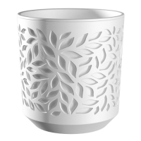 Кашпо "Leaves" (1,25л.) Цв. Белый/Белый (КШ-9828)