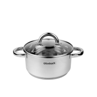 Кастрюля из нержавеющей стали 2л 18*9 см (100524) Кастрюля из нержавеющей стали 2л 18*9 см (100524)