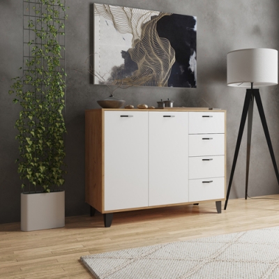 Комод Катрин-12 дуб крафт золотой/белый "Микон" г.Пенза Комод Катрин-12 дуб крафт золотой/белый "Микон" г.Пенза