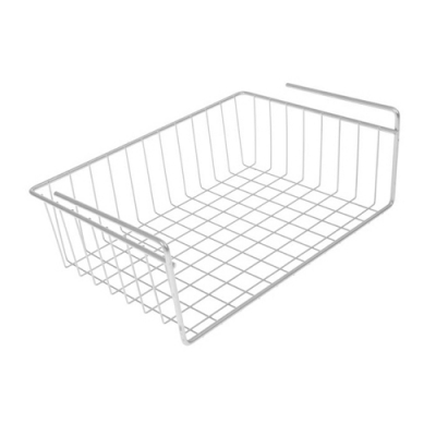 Корзина сетчатая навесная 400х260х110мм на полку 16мм (г.Орел) хром