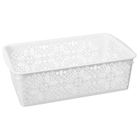 Корзинка универсальная 'floral', 380х250х125 мм, 10л (белый) арт.4312874 Бытпласт Корзинка универсальная 'floral', 380х250х125 мм, 10л (белый) арт.4312874 Бытпласт