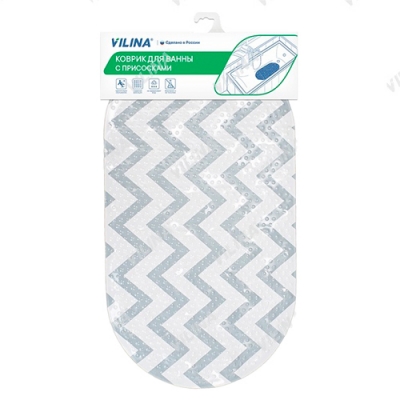 Коврик для ванной комнаты Vilina Bubbles FV60-B 38x69 см (Зигзаги) Коврик для ванной комнаты Vilina Bubbles FV60-B 38x69 см (Зигзаги)