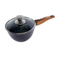 Ковш 1.2л со съемной ручкой и стеклянной крышкой АП "Premium" (violet) арт. 081904