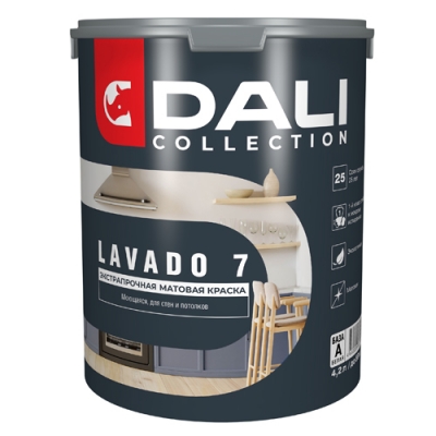 Краска Dali Collection LAVADO 7 - 4,2 л. База А - краска для стен и потолков (65169)