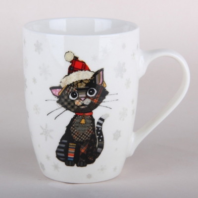 Кружка 360мл, Новогодний котенок N-42 Кружка 360мл, Новогодний котенок N-42