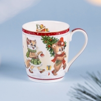 Кружка lefard "С новым годом!" 300 мл красная 760-780-1 Кружка lefard "С новым годом!" 300 мл красная 760-780-1