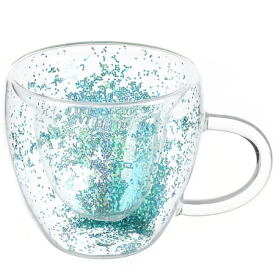 Кружка стекло, 250 мл, двойные стенки, Y6-10116 (462544)