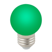 Лампа декоративная светодиодная. Форма "шар", матовая. Цвет зеленый. Картон (UL-00005648)