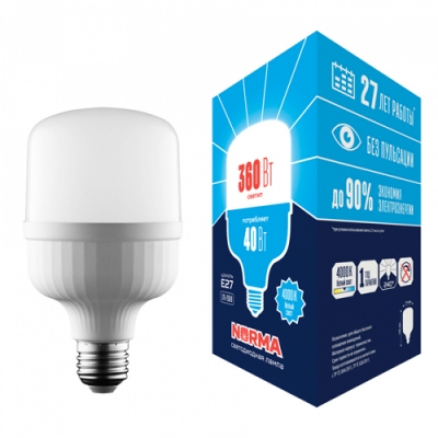 Лампа светодиодная, матовая LED-M80-40W/4000K/E27/FR/NR UL-00006789 Лампа светодиодная, матовая LED-M80-40W/4000K/E27/FR/NR UL-00006789
