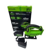 Лобзик аккумуляторный Greenworks GD24JS90, б/щет, 90 мм,4 ст.маятник,LED,1х2Ач,ЗУ (3601707CUA) Лобзик аккумуляторный Greenworks GD24JS90, б/щет, 90 мм,4 ст.маятник,LED,1х2Ач,ЗУ (3601707CUA)