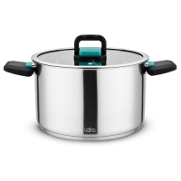 LR02-241 Кастрюля LARA (нерж) ИЗУМРУД 16см, 2л, 5-слойное капсул. индукц. дно, складные ручки LR02-241 Кастрюля LARA (нерж) ИЗУМРУД 16см, 2л, 5-слойное капсул. индукц. дно, складные ручки