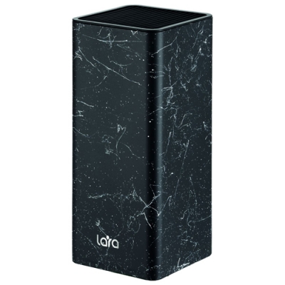 LR05-106 LARA <Black> Подставка для ножей универсальная <квадрат> слоты