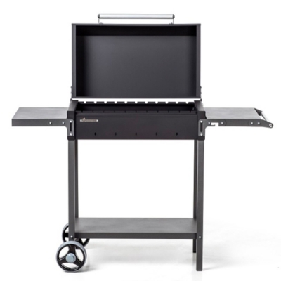 Мангал 1285х600х520х901 мм, 2 мм, разборный, с крышкой, 2 полки, с колесами, Gratar, МАН 203 (363092