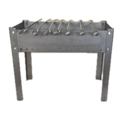 Мангал с шампурами и кочергой Новичок (нерж сталь 1мм) М-2024.00.000